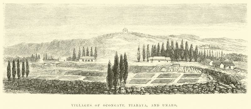 Villages of Ocongate, Tiabaya, and Umaro by Edouard Riou