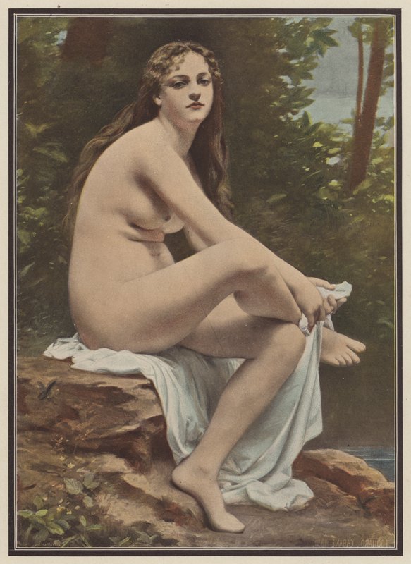 Leaving the Bath by Edouard (after) Cabane