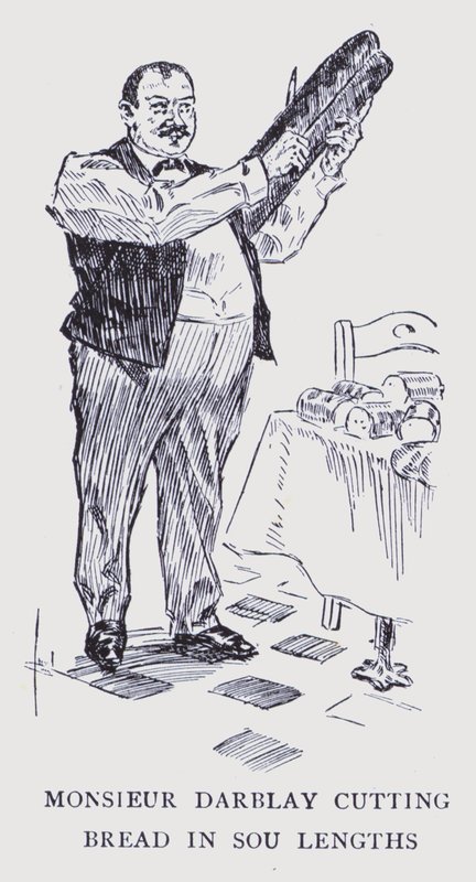 Bohemian Paris: Monsieur Darblay Cutting Bread in Sou Lengths by Edouard Alfred (1875 1954) Cucuel
