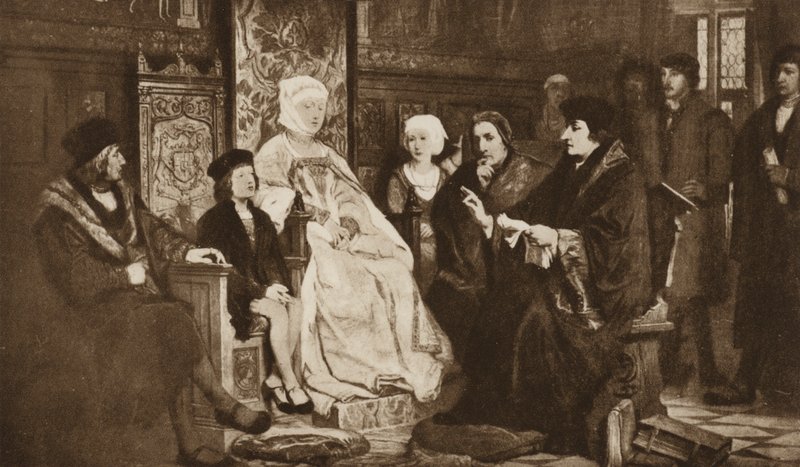 Erasmus Reading to the Young Emperor Charles V, Brussels by Edouard Jean Conrad (after) Hamman