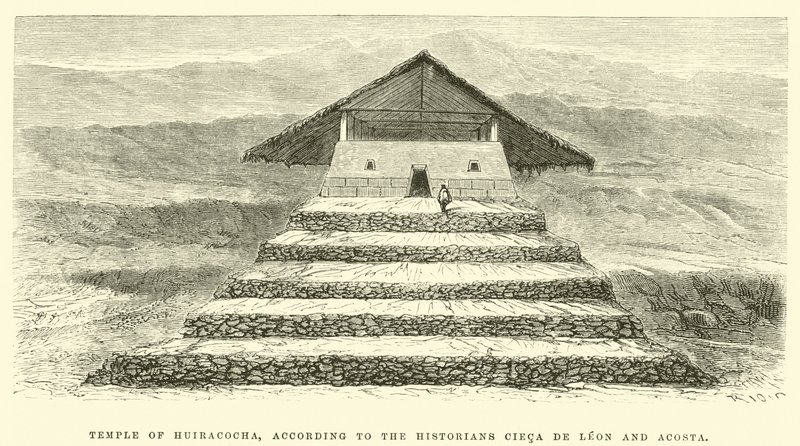 Temple of Huiracocha, According to the Historians Cieca de Leon and Acosta by Edouard Riou