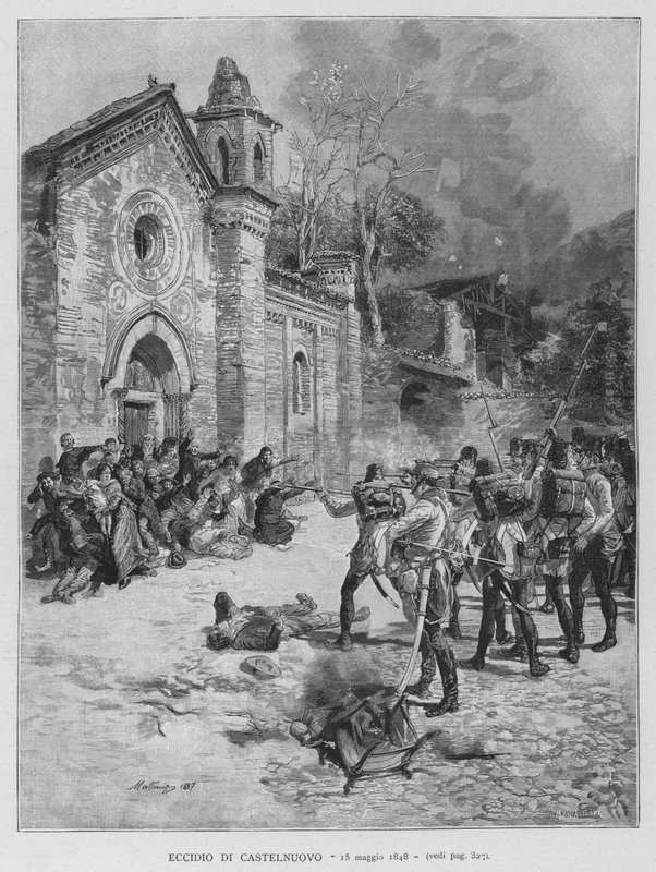 Massacre of Castelnuovo by Edouardo Matania