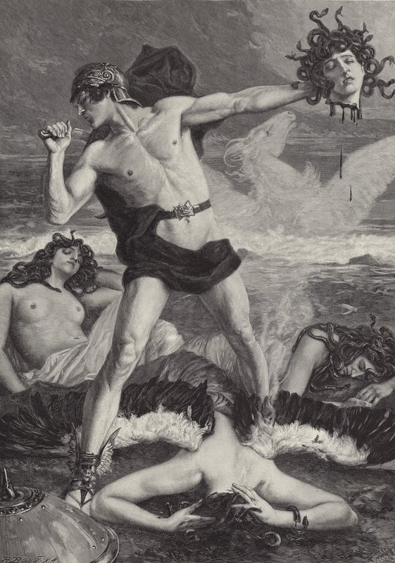 Perseus Beheads Medusa by Eduard Kaempffer