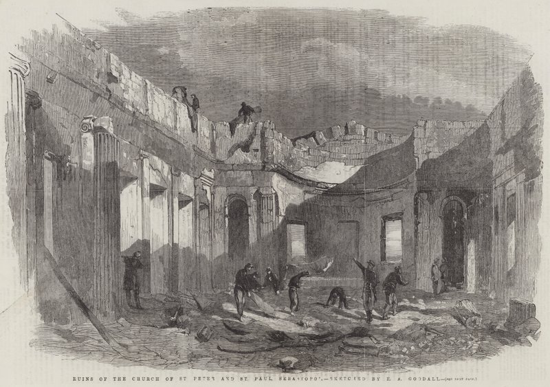 Ruins of the Church of St Peter and St Paul, Sebastopol by Edward Angelo Goodall
