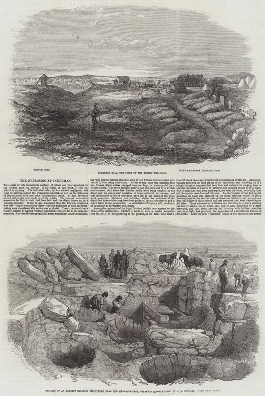 The Explosion at Inkerman by Edward Angelo Goodall