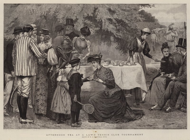 Afternoon Tea at a Lawn Tennis Club Tournament by Edward Frederick Brewtnall