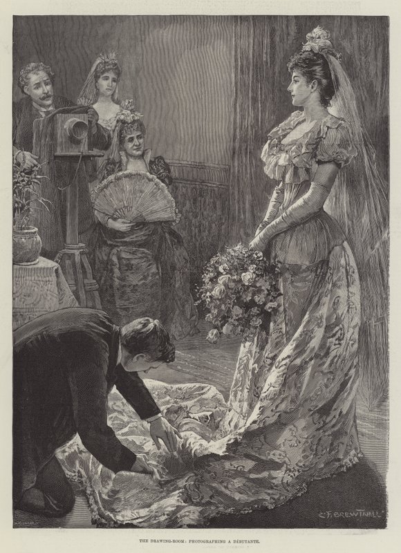 The Drawing-Room, photographing a Debutante by Edward Frederick Brewtnall