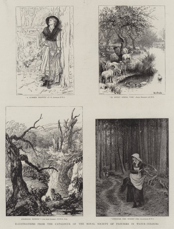 Illustrations from the Catalogue of the Royal Institute of Painters in Water Colours by Edward Killingworth Johnson
