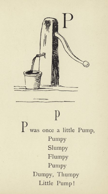 The letter P by Edward Lear