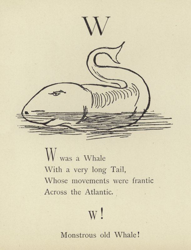 The letter W by Edward Lear