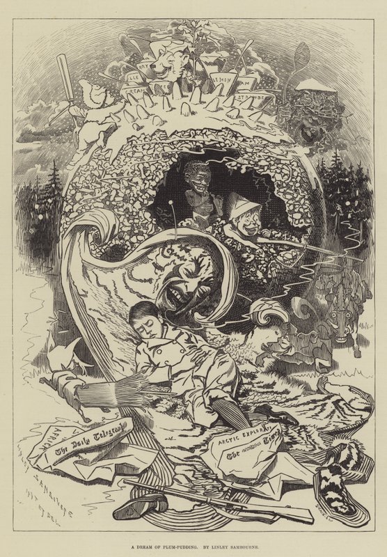 A Dream of Plum-Pudding by Edward Linley Sambourne