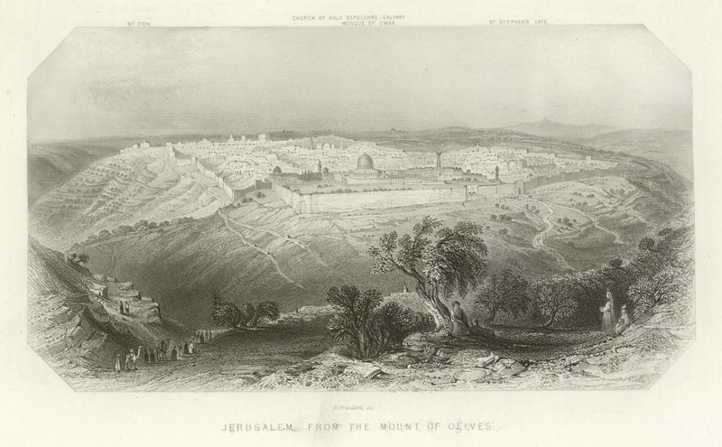 Jerusalem from the Mount of Olives by Edward Paxman Brandard