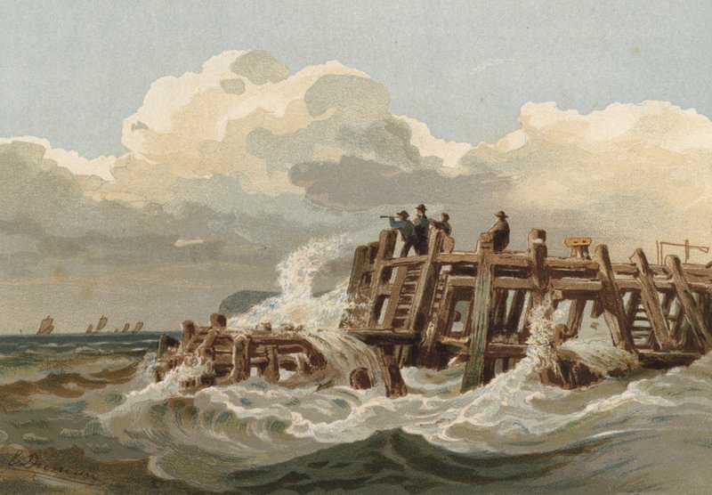 Old Pier, Fishermen on the Look-out by Edward after Duncan