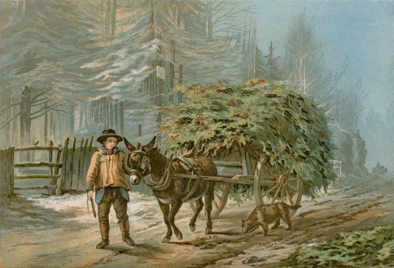 The Holly Cart by Edward (after) Duncan