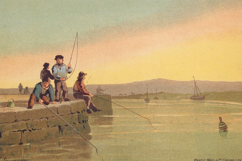 The Pier at Berwick by Edward (after) Duncan