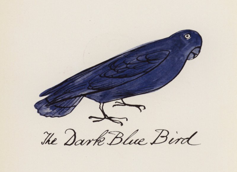 Edward Lear, The Bird Book: The Dark Blue Bird by Edward (after) Lear