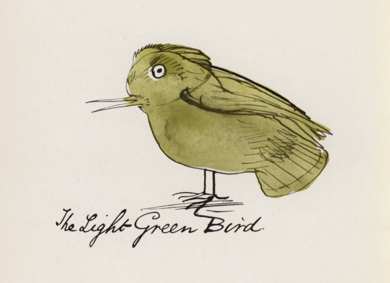 Edward Lear, The Bird Book: The Light Green Bird by Edward (after) Lear