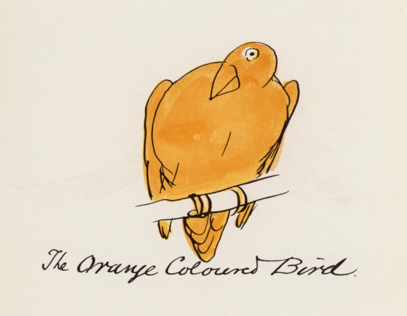 Edward Lear, The Bird Book: The Orange Coloured Bird by Edward (after) Lear