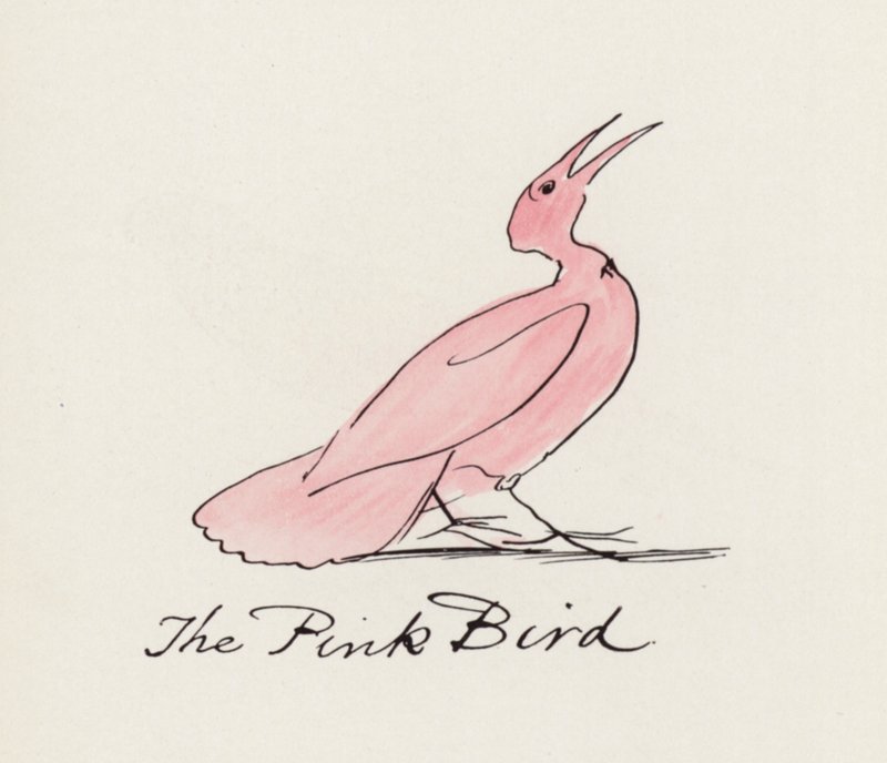 Edward Lear, The Bird Book: The Pink Bird by Edward (after) Lear