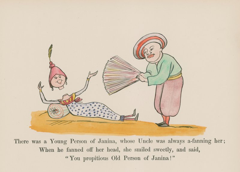 There was a Young Person of Janina, whose Uncle was always a-fanning her by Edward (after) Lear