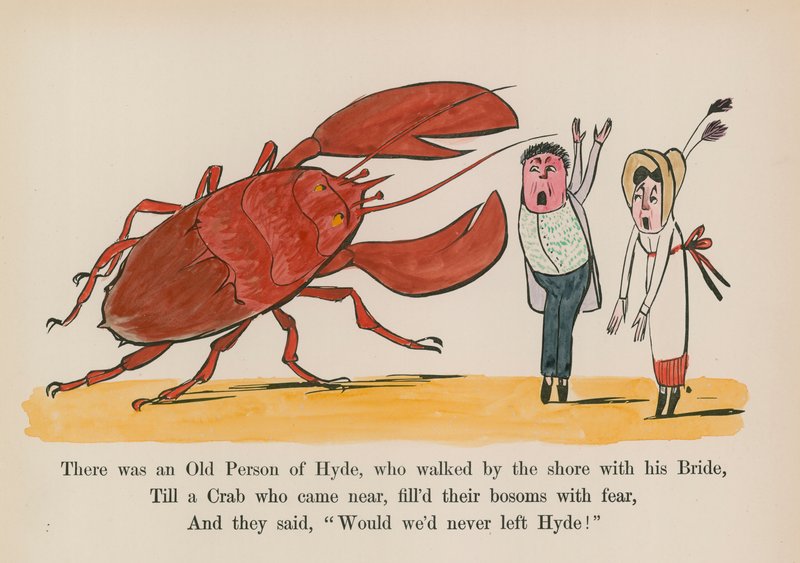 There was an Old Person of Hyde, who walked by the shore with his Bride by Edward (after) Lear