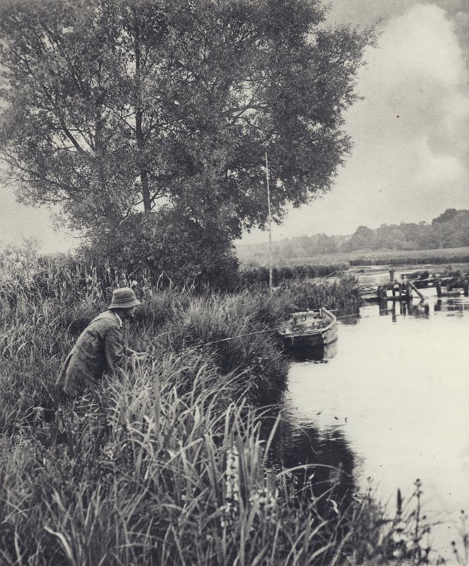 At the Eel-pot Bridge at Leckford by Edward Alfred Barton