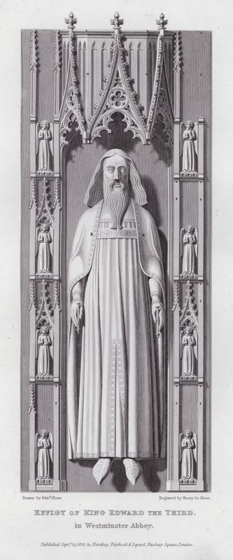 Effigy of King Edward the Third, in Westminster Abbey (engraving) by Edward Blore