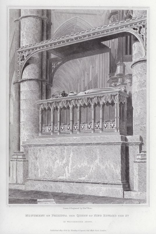 Monument of Philippa the Queen of King Edward III, in Westminster Abbey by Edward Blore