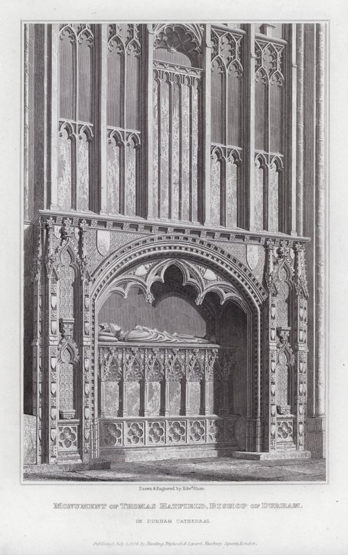 Monument of Thomas Hatfield, Bishop of Durham, in Durham Cathedral by Edward Blore