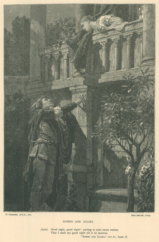 Illustration for Romeo and Juliet by Edward Burne Jones