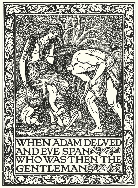 When Adam Delved And Eve Span Who Was Then The Gentleman by Edward Coley (after) Burne Jones
