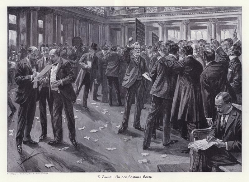 At the Berlin Stock Exchange by Edward Cucuel