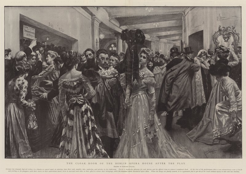 The Cloak-Room of the Berlin Opera House after the Play by Edward Cucuel