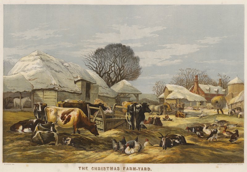 The Christmas Farm-Yard by Edward Duncan