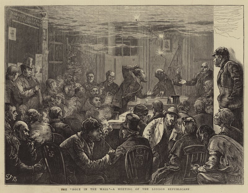The Hole in the Wall, a Meeting of the London Republicans by Edward Frederick Brewtnall