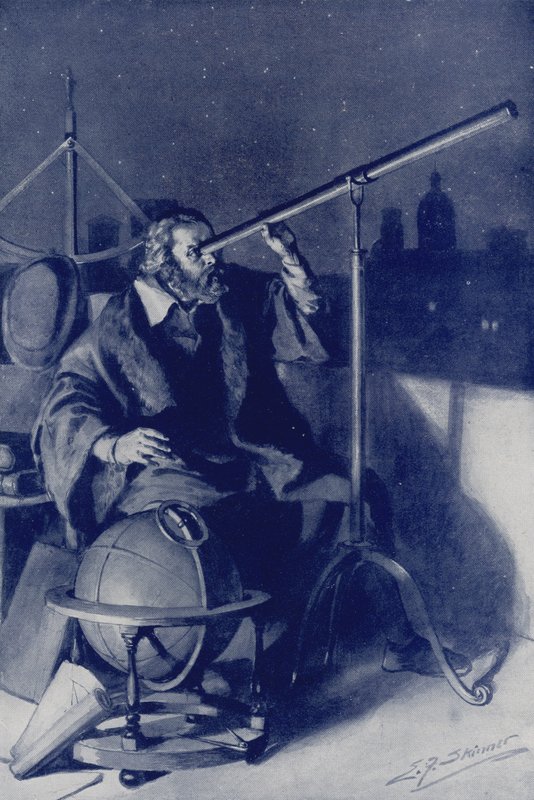 Galileo discovering new worlds by Edward Frederick Skinner