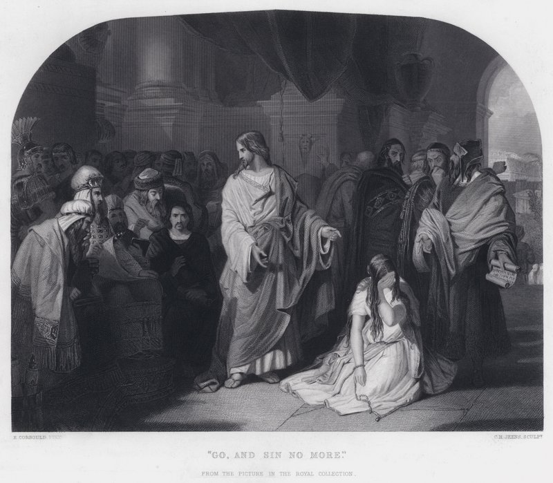 Go, and Sin No More by Edward Henry (after) Corbould