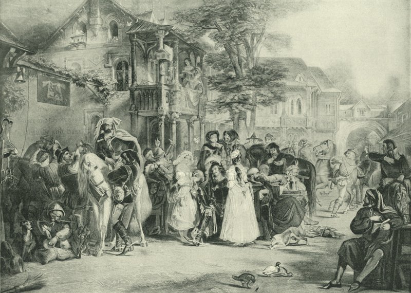 Chaucer and the Canterbury Pilgrims by Edward Henry Corbould