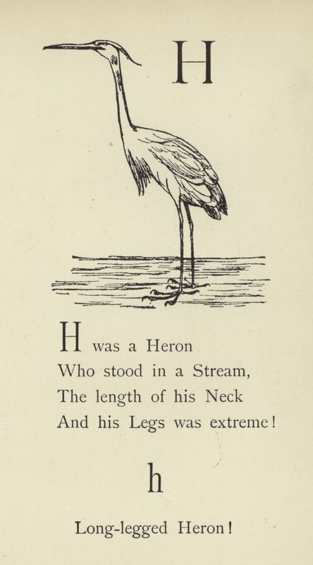 The letter H by Edward Lear