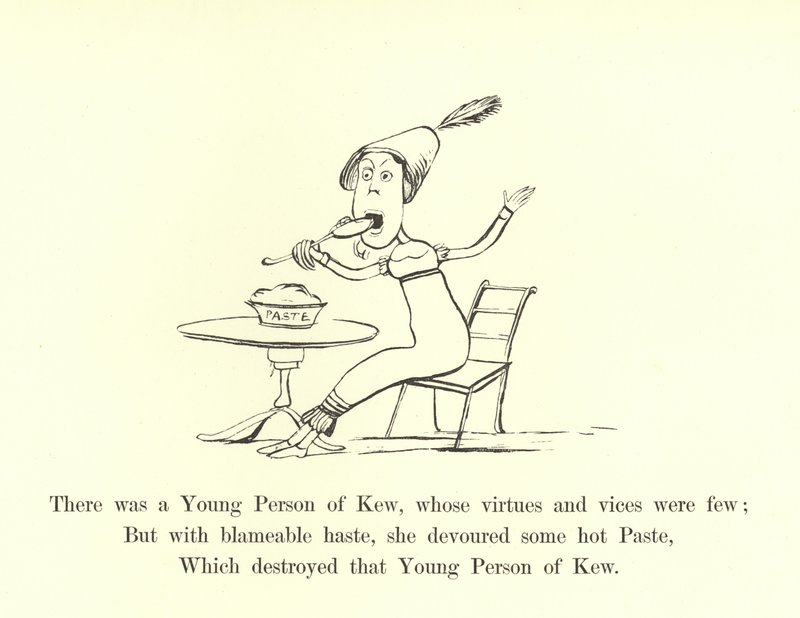 There Was a Young Person of Kew, Whose Virtues and Vices Were Few by Edward Lear