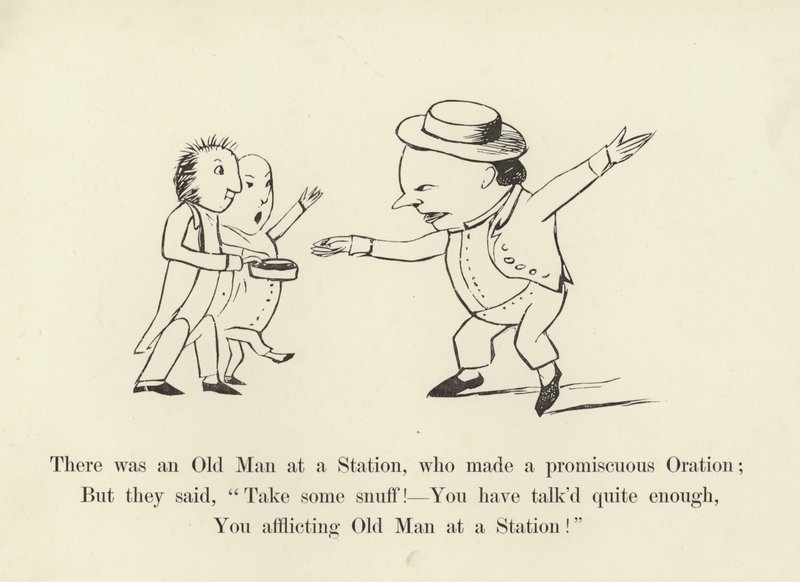There was an Old Man at a Station, Who Made a Promiscuous Oration by Edward Lear