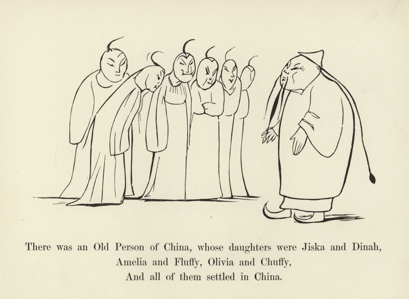 There was an Old Person of China, whose daughters were Jiska and Dinah by Edward Lear
