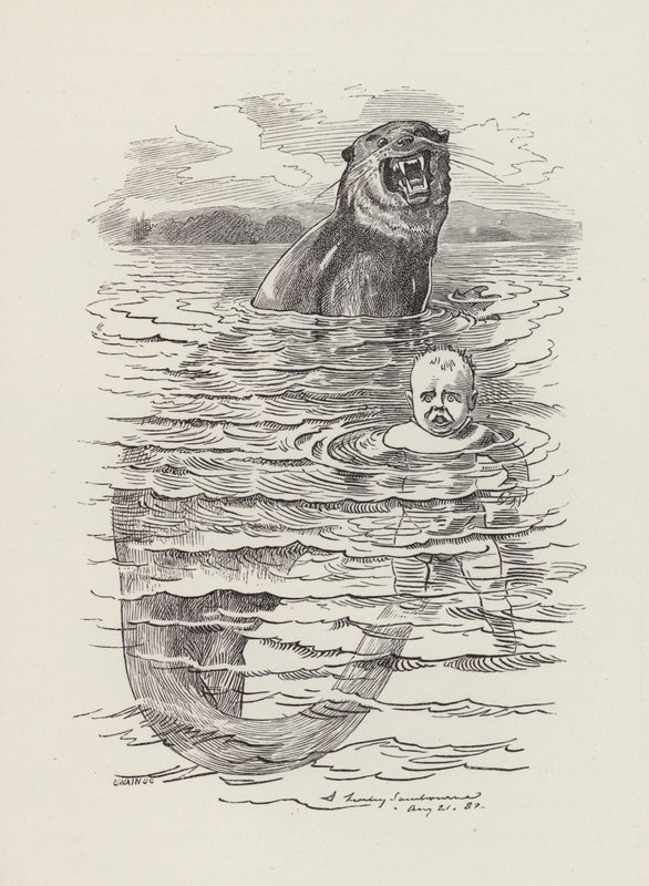 Illustration for The Water-Babies by Charles Kingsley by Edward Linley (after) Sambourne