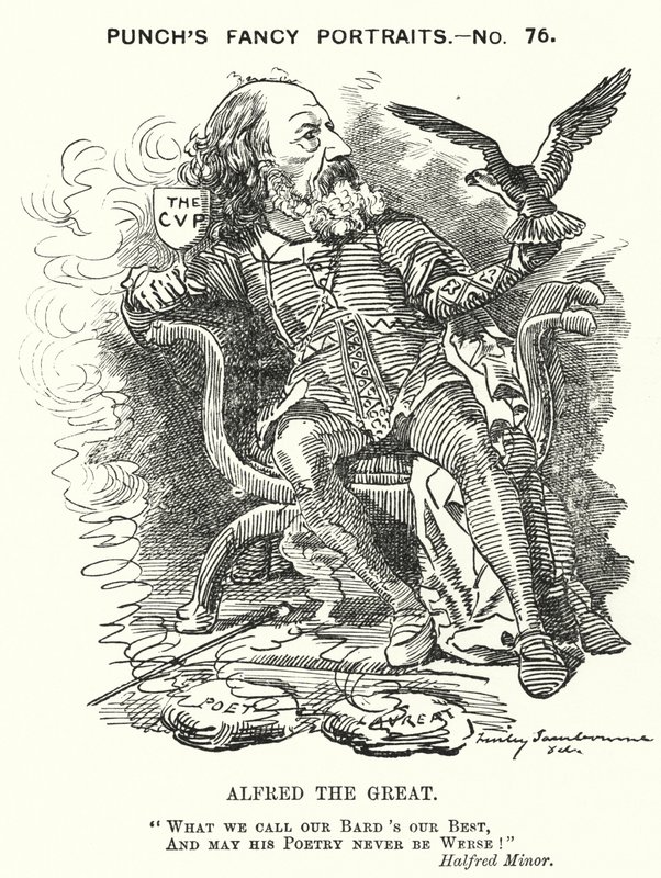 Alfred, Lord Tennyson, English Poet (engraving) by Edward Linley (after) Sambourne