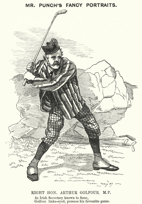 Arthur Balfour, British Conservative Politician and Prime Minister (engraving) by Edward Linley (after) Sambourne