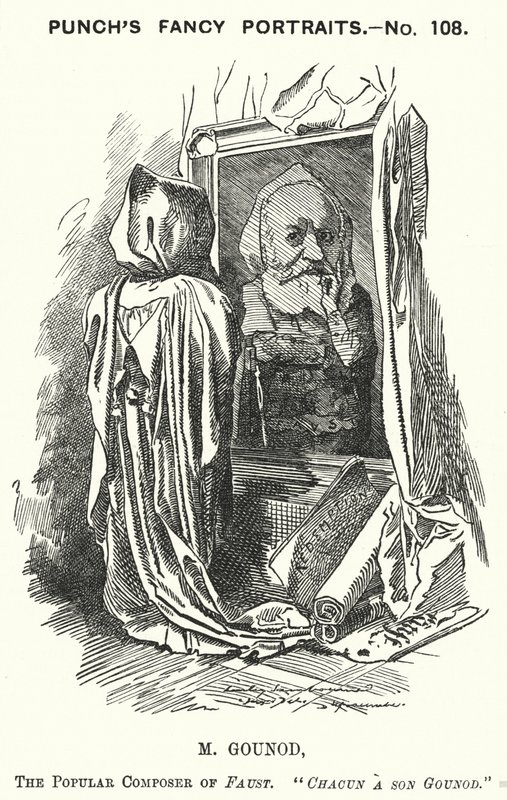 Punch Cartoon: Charles Gounod, French Composer by Edward Linley (after) Sambourne