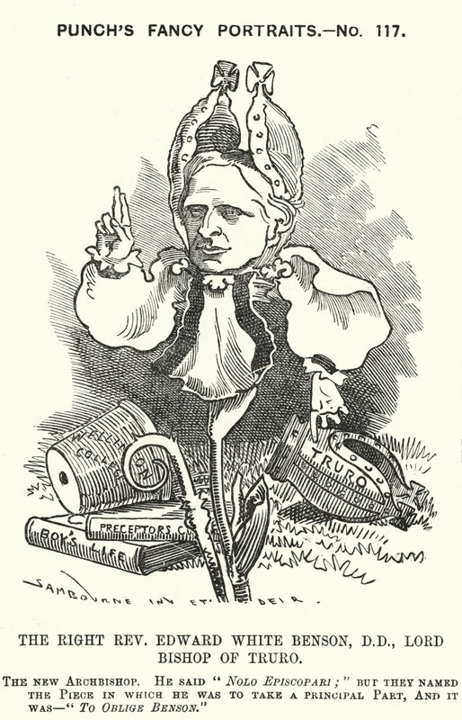 Edward White Benson, English Bishop (engraving) by Edward Linley (after) Sambourne
