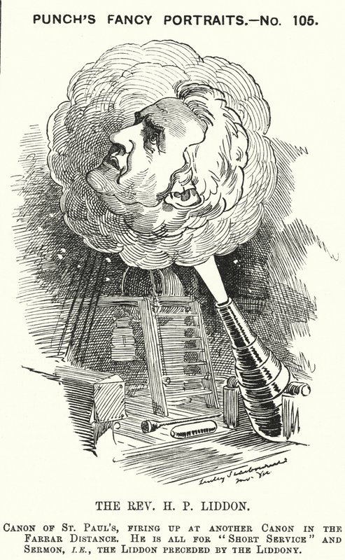 Punch Cartoon: Henry Liddon, English Theologian by Edward Linley (after) Sambourne