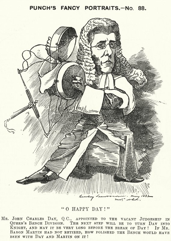 John Charles Day, English Lawyer and Judge (engraving) by Edward Linley (after) Sambourne