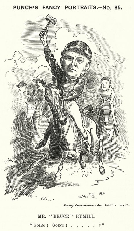 Punch cartoon: Mr "Bruce" Rymill by Edward Linley (after) Sambourne